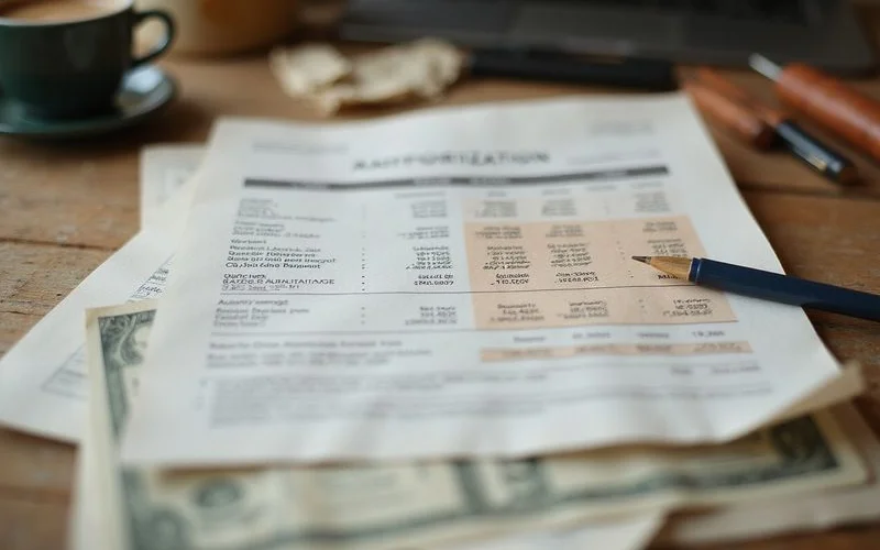 Amortization schedule with a balloon payment highlighted
