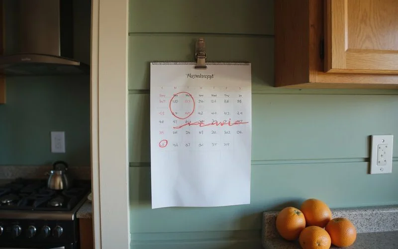 Calendar with a redemption deadline circled in red