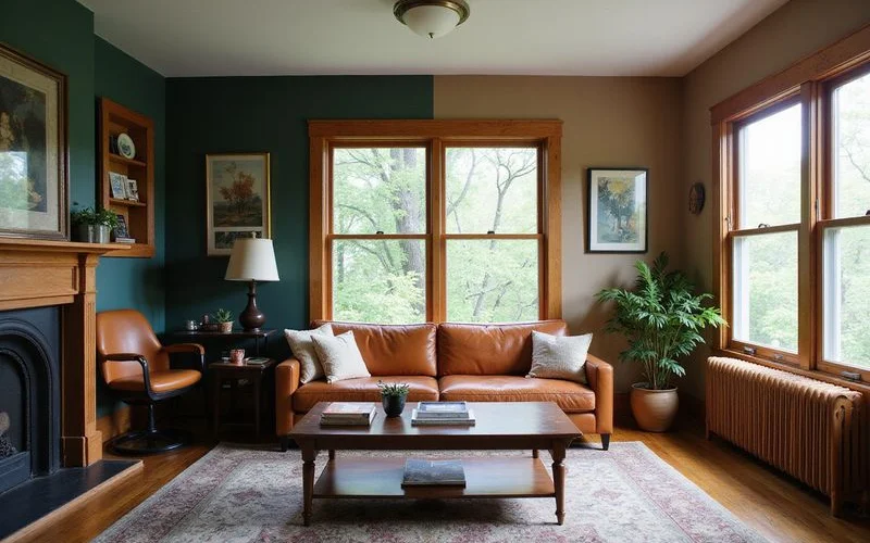 Dim versus bright photos of the same living room