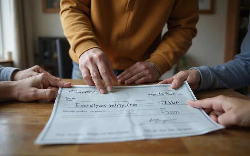 Insurance claim check made out to the homeowner and mortgage company