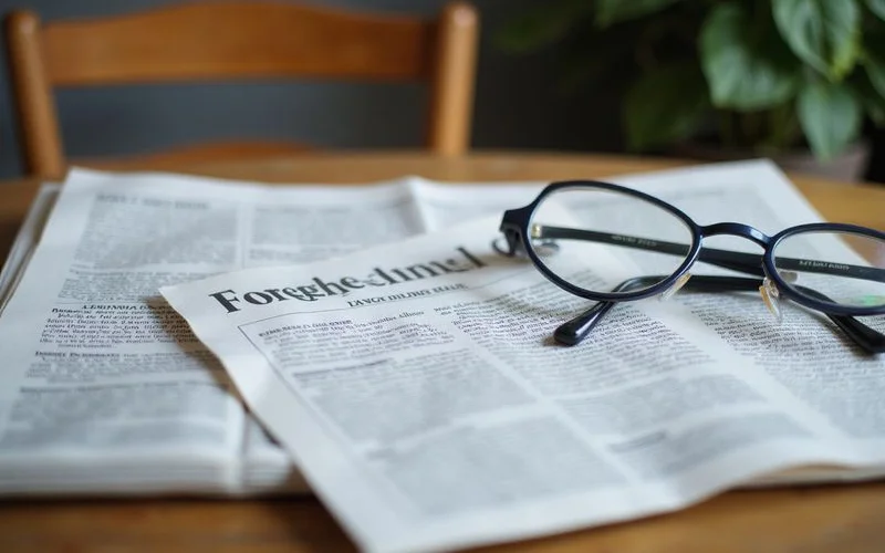 Newspaper legal notices page with foreclosure sale notices