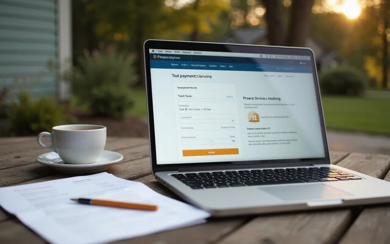 Loan servicing portal showing payments received