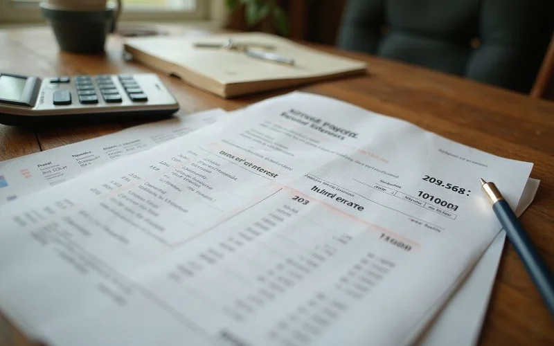 Mortgage payoff statement with per diem interest highlighted