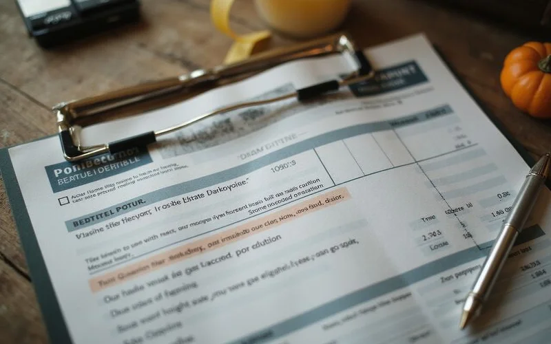 Settlement statement with an estate recovery payoff highlighted