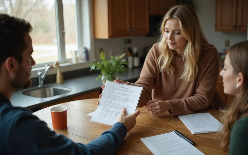 A written license disclosure handed to a homeowner