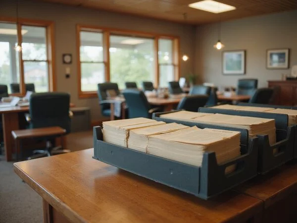 County recorder's office counter