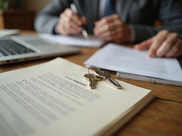 Keys and a lease assignment at closing