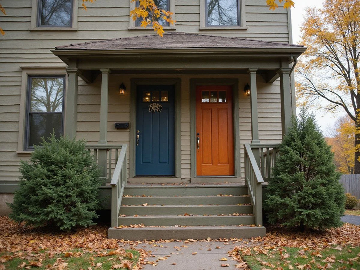 A Minneapolis duplex with two entry doors