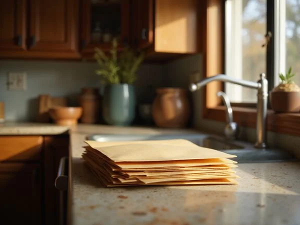 Stack of unopened lender mail